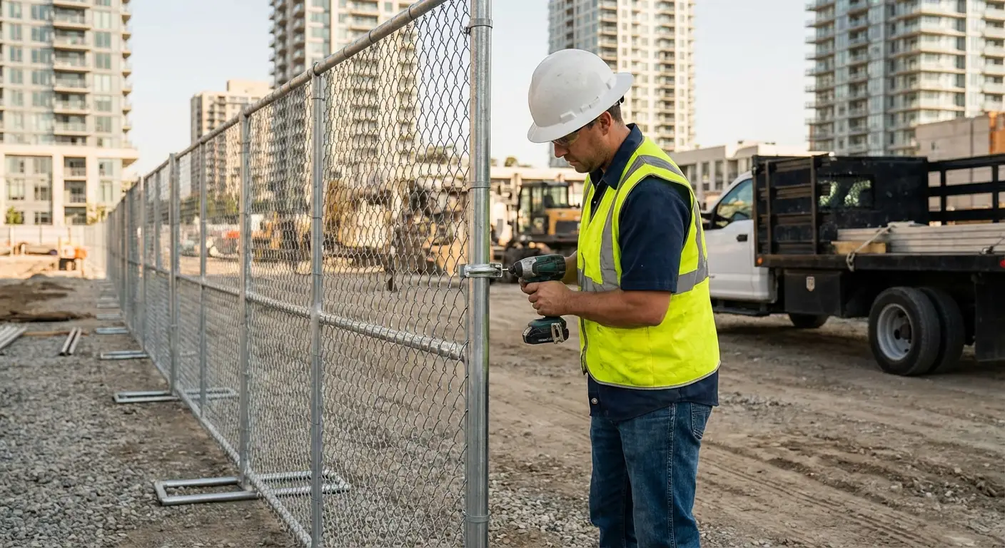 Downtown Tigard temporary fencing and site security