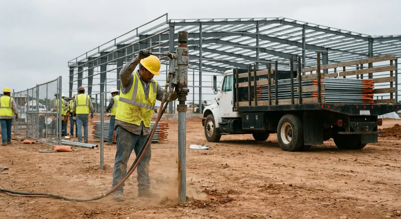 Industrial fencing installation site in Tigard, OR