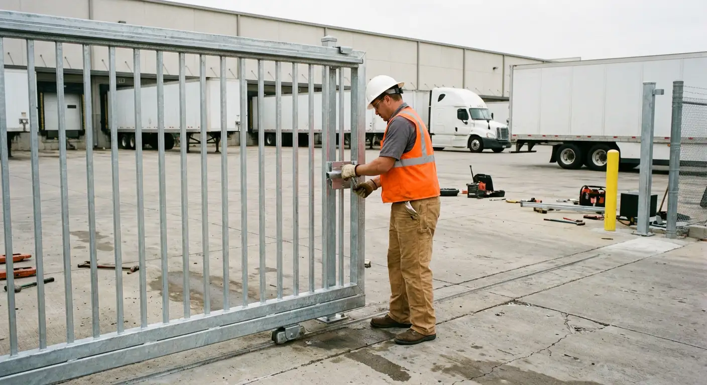 Heavy-duty temporary fencing installation in Tigard
