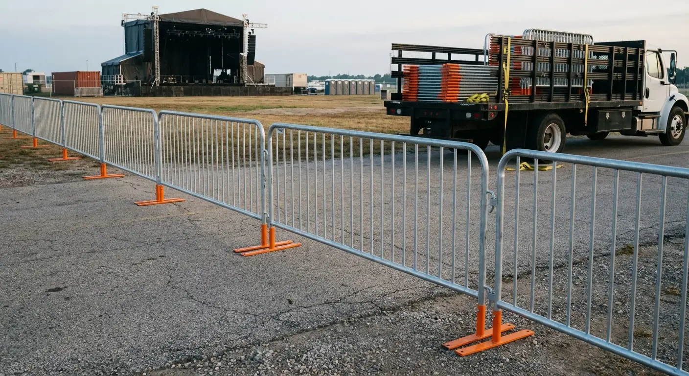 Crowd control barricade setup in Tigard, OR