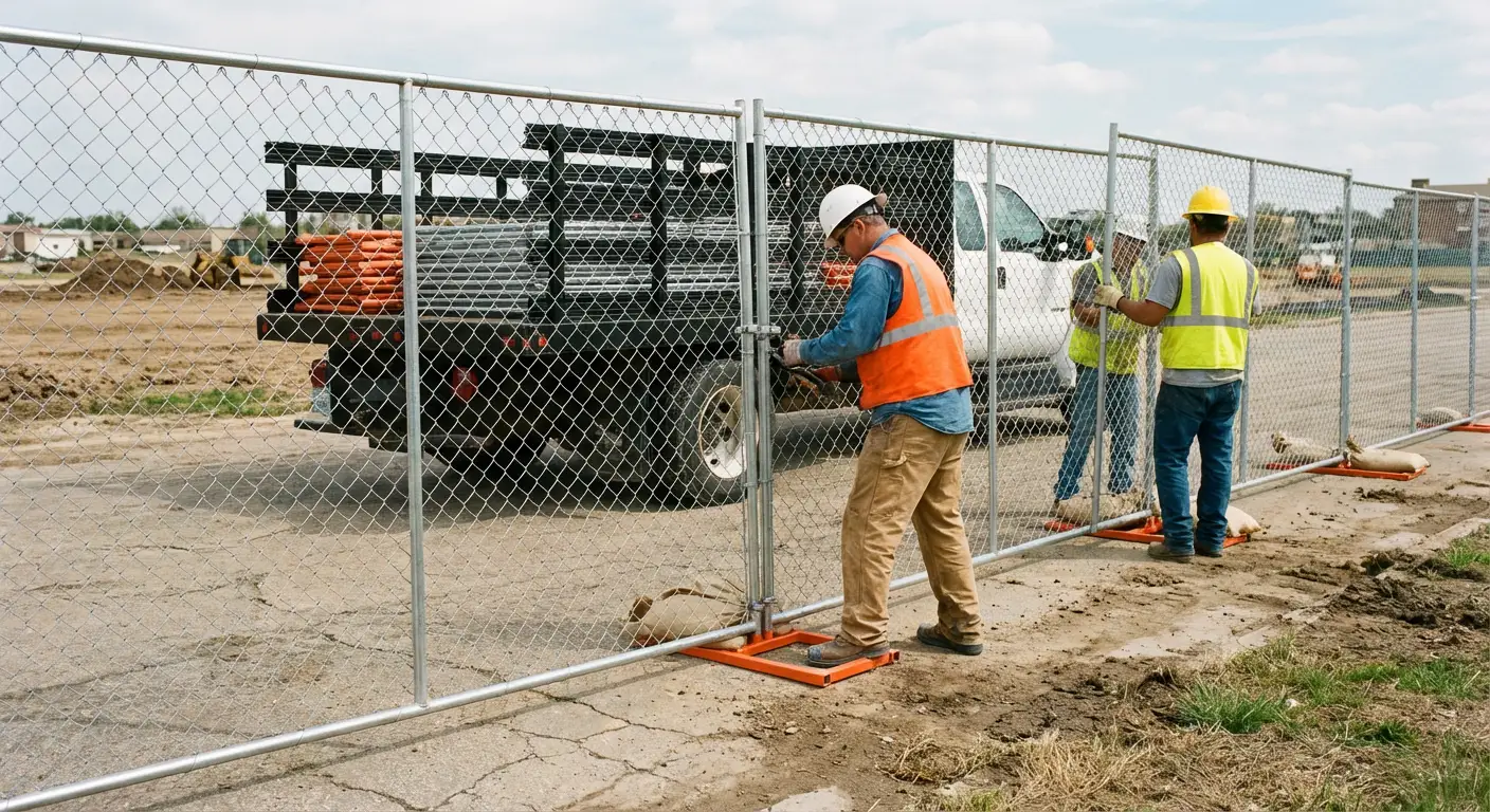 Temporary fencing deployment in Tigard, OR