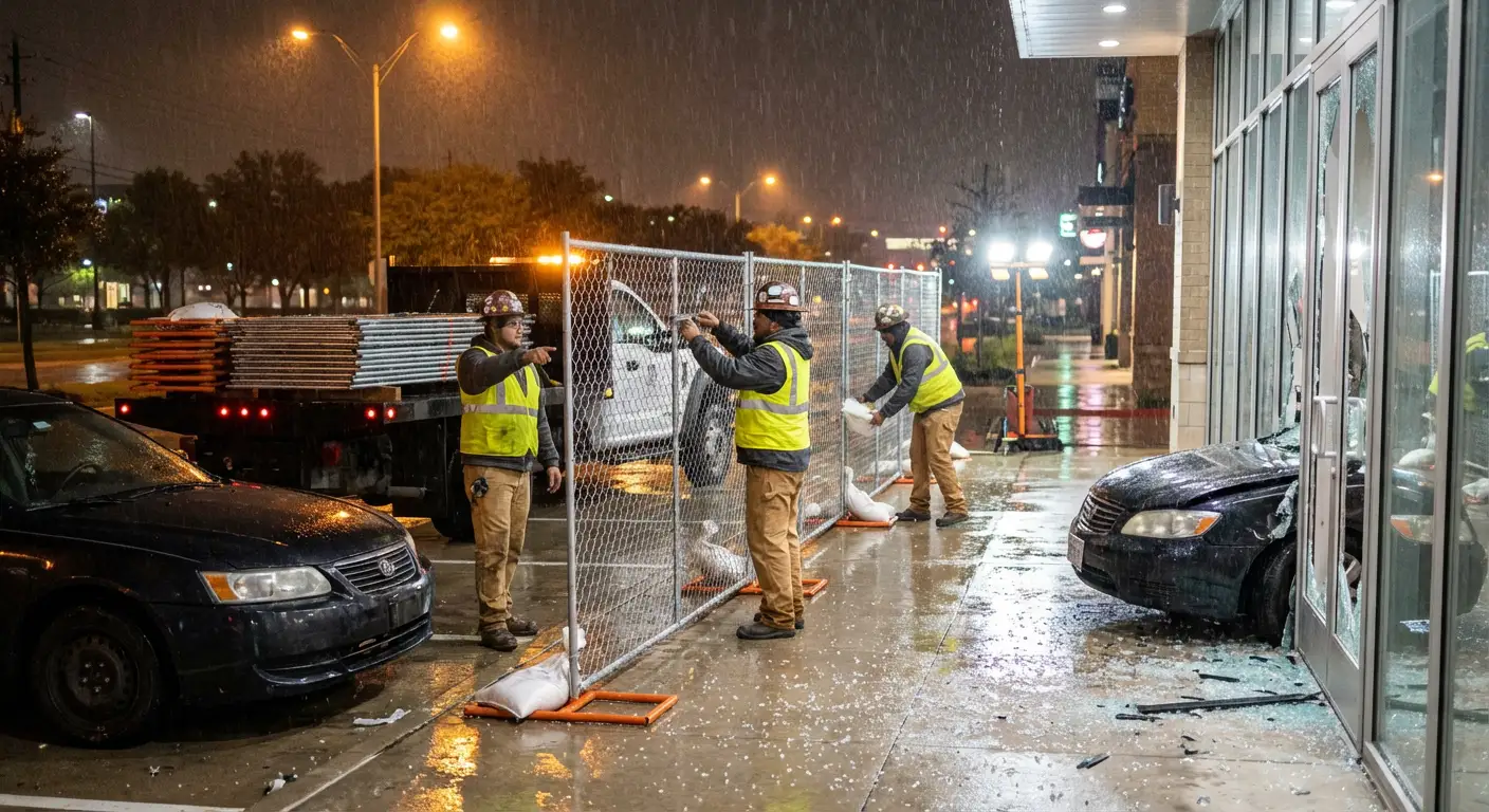Emergency temporary fencing and dispatch logistics in Tigard, OR