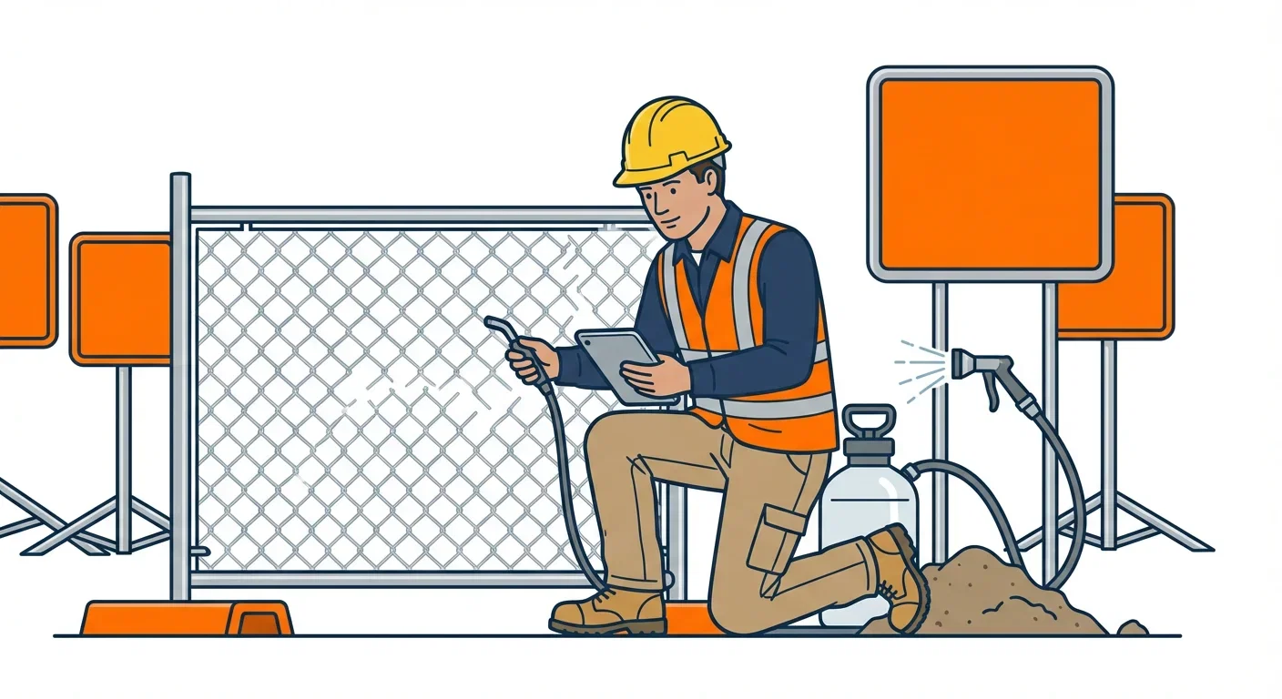 SWPPP Dust Compliance Warning Signs Infographic in Tigard, OR
