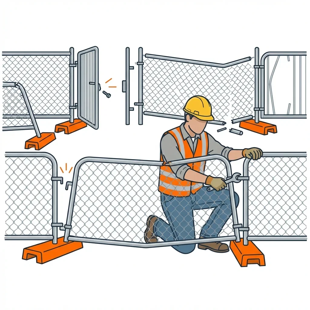 Diagram showing crowd control failure points and safety zones in Tigard, OR