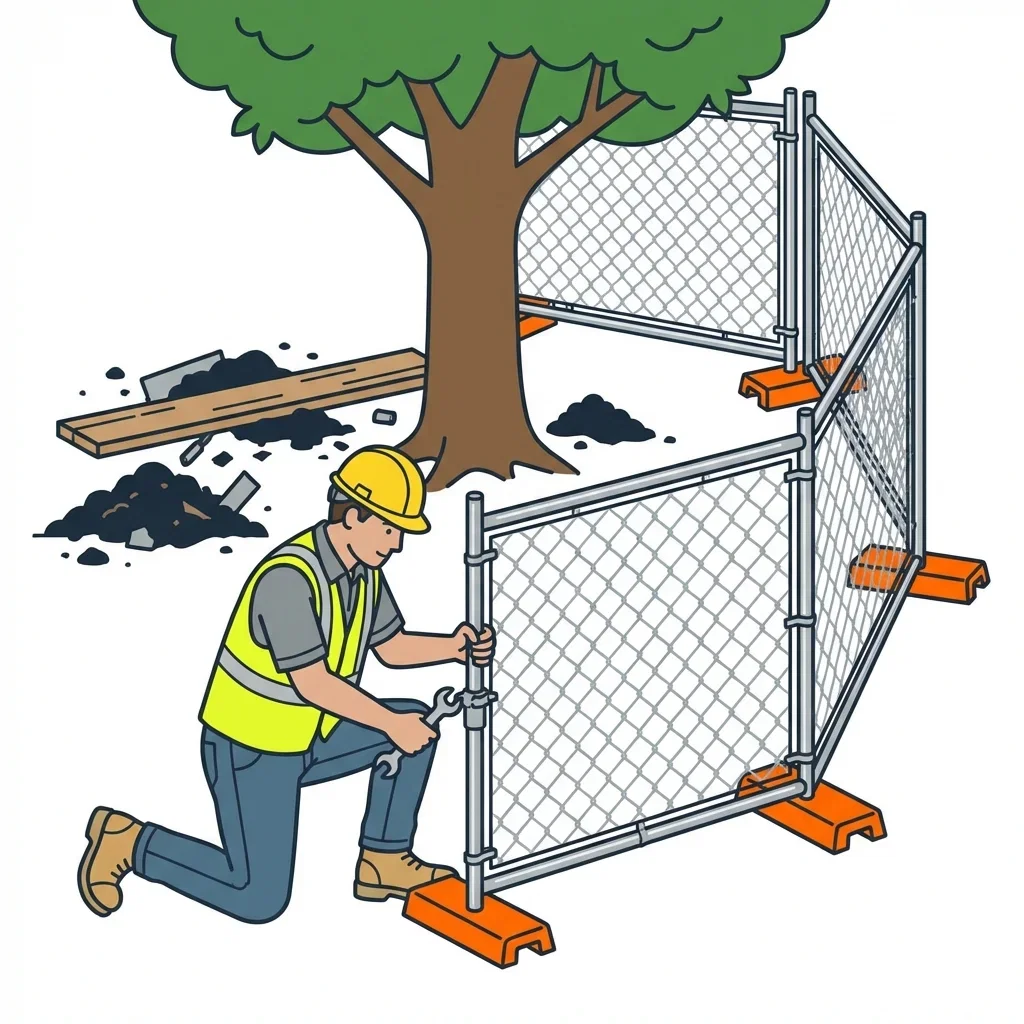 Infographic detailing common tree protection violations and prevention in Tigard, OR